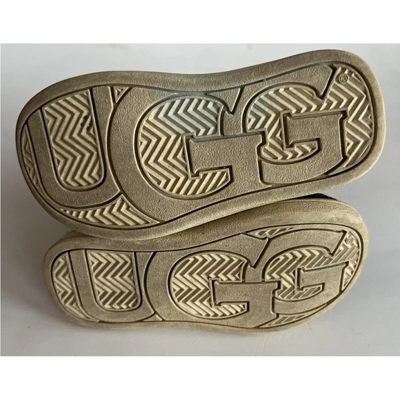 Uggs Girls Ugg Boots Size 7 Leather Suede Wool Winter Footwear Zip Closure Brown - Picture 5 of 8